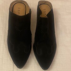 Esprit Black Suede Mules